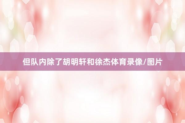 但队内除了胡明轩和徐杰体育录像/图片
