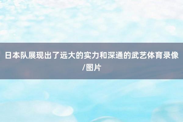 日本队展现出了远大的实力和深通的武艺体育录像/图片