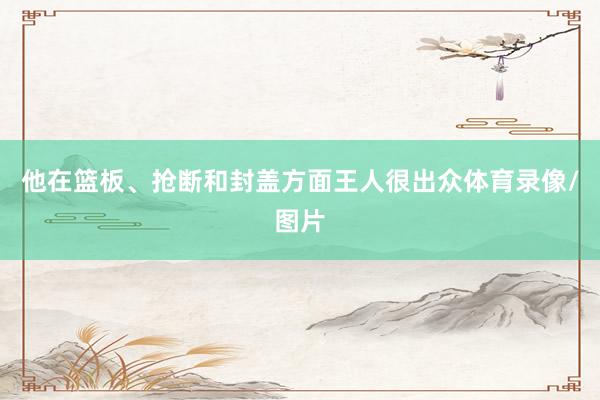 他在篮板、抢断和封盖方面王人很出众体育录像/图片
