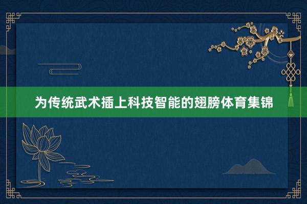 为传统武术插上科技智能的翅膀体育集锦