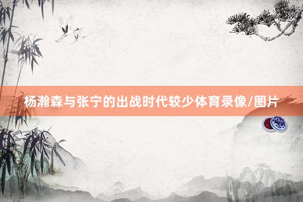 杨瀚森与张宁的出战时代较少体育录像/图片