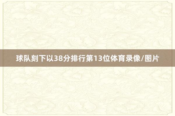 球队刻下以38分排行第13位体育录像/图片