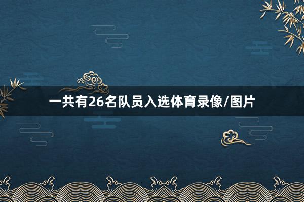 一共有26名队员入选体育录像/图片