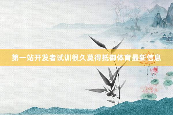 第一站开发者试训很久莫得抵御体育最新信息