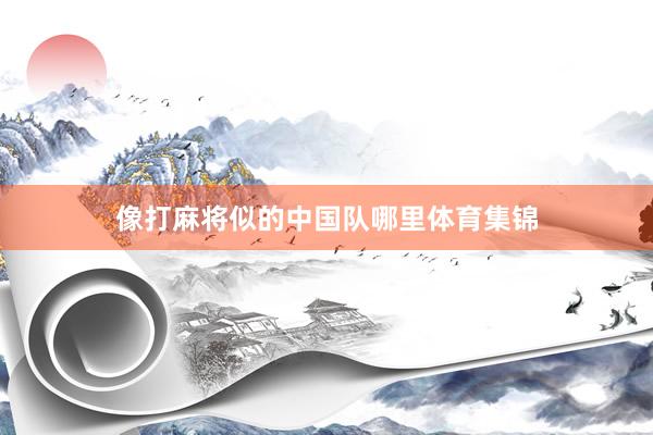 像打麻将似的中国队哪里体育集锦
