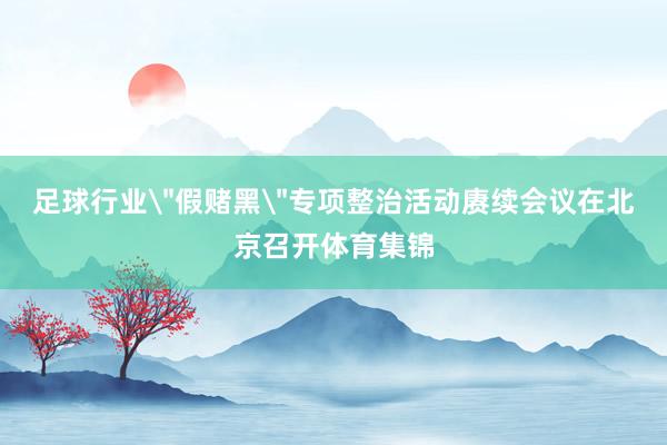 足球行业＂假赌黑＂专项整治活动赓续会议在北京召开体育集锦