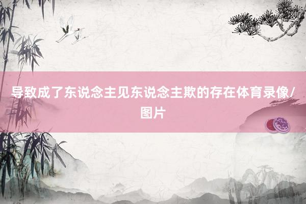 导致成了东说念主见东说念主欺的存在体育录像/图片