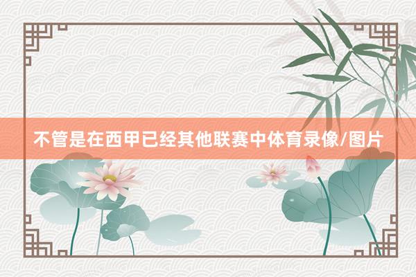 不管是在西甲已经其他联赛中体育录像/图片