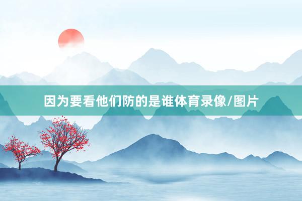 因为要看他们防的是谁体育录像/图片