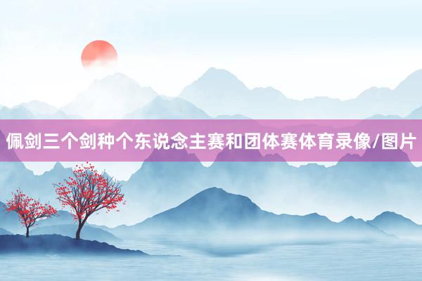 佩剑三个剑种个东说念主赛和团体赛体育录像/图片