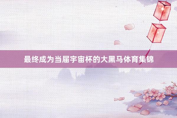 最终成为当届宇宙杯的大黑马体育集锦