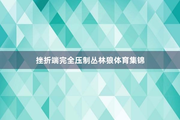 挫折端完全压制丛林狼体育集锦