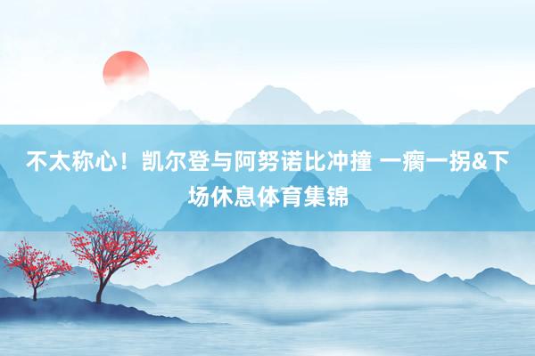 不太称心！凯尔登与阿努诺比冲撞 一瘸一拐&下场休息体育集锦